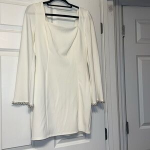 White speechless pearl sleeve dress